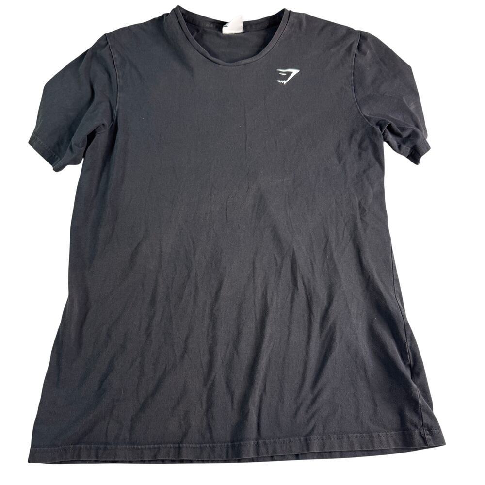 Gymshark Essential T Shirt Mens Large Black Athletic Stretch Training Gym Tee